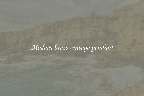 Modern brass vintage pendant