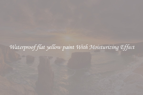 Waterproof flat yellow paint With Moisturizing Effect