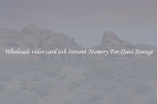 Wholesale video card usb Instant Memory For Data Storage