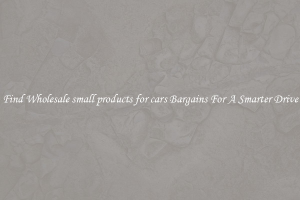 Find Wholesale small products for cars Bargains For A Smarter Drive