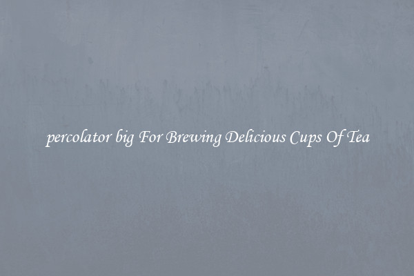 percolator big For Brewing Delicious Cups Of Tea