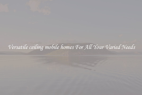 Versatile ceiling mobile homes For All Your Varied Needs