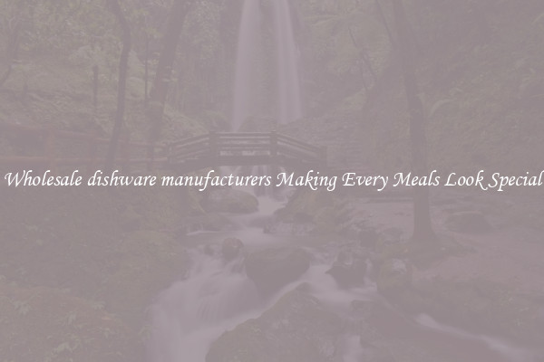 Wholesale dishware manufacturers Making Every Meals Look Special