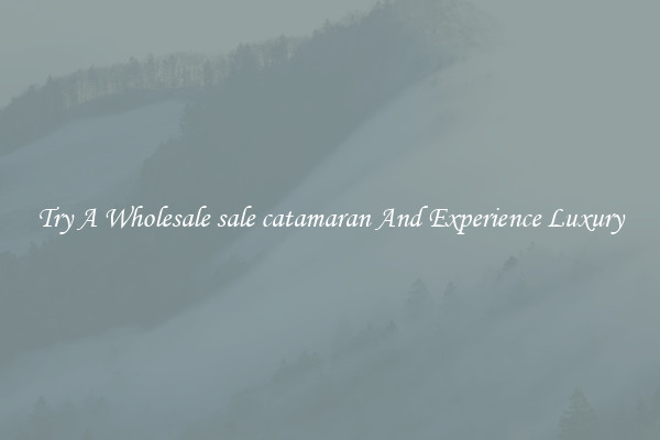 Try A Wholesale sale catamaran And Experience Luxury